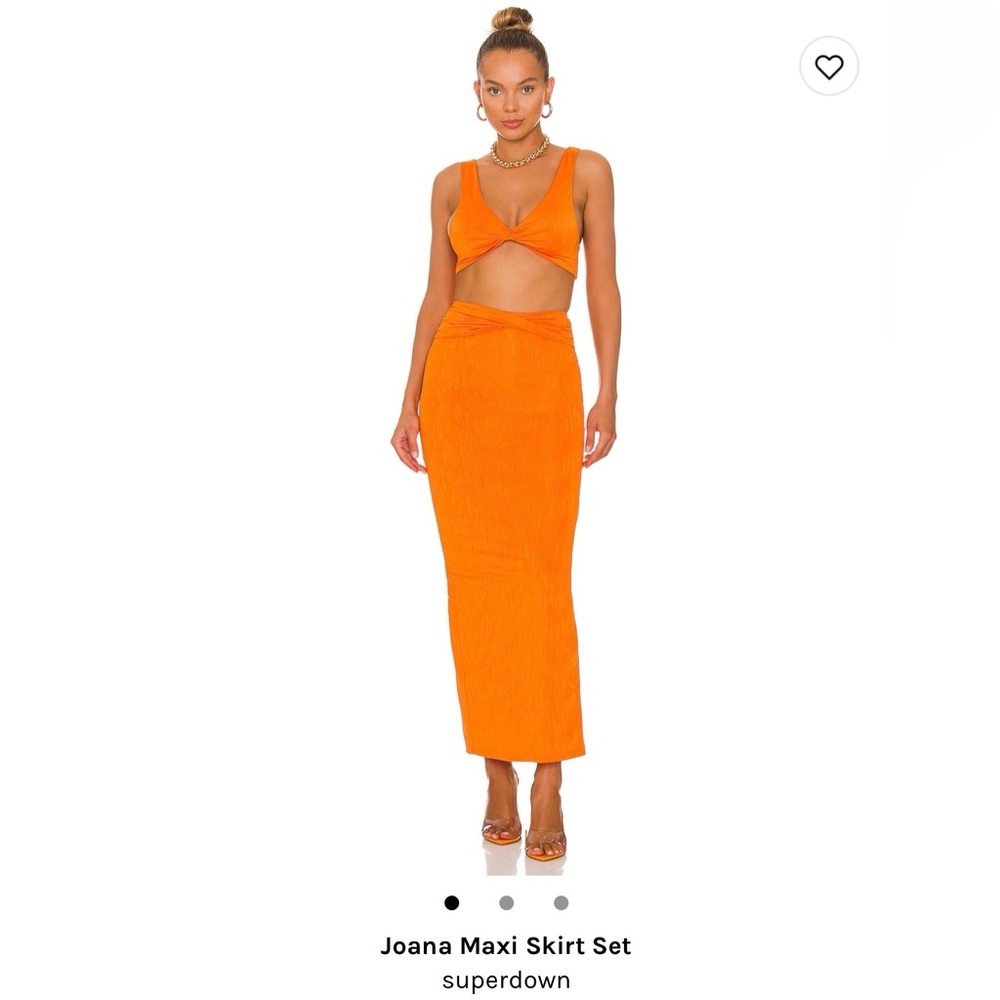 Revolve Superdown Maxi Skirt Set  Size XXS Color Orange
